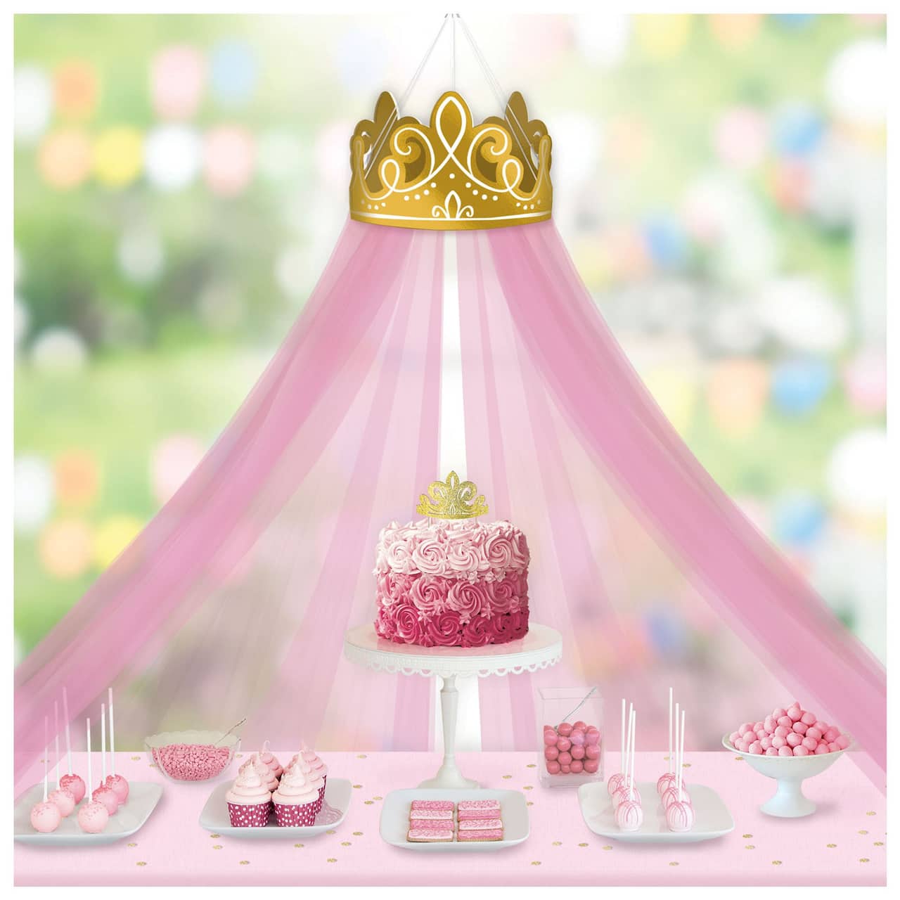 Disney&#xAE; Princess Crown Decoration with Tulle Canopy